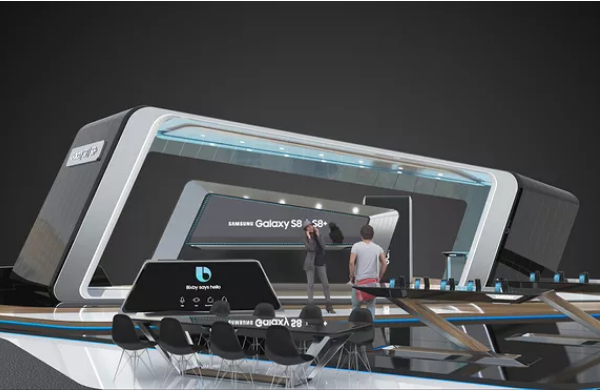 美國展廳設(shè)計-Samsung Galaxy-英國展位搭建