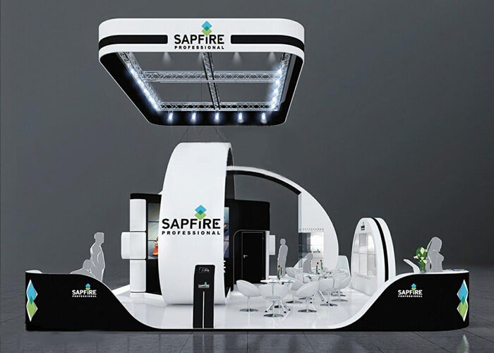 Japan exhibition stand building - sapfire - Osaka exhibition design | medical Exhibition Building
