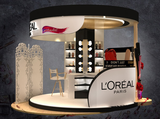 American design booth building - loreal - New York exhibition building | overseas booth building layout American design booth building - loreal - New York exhibition building | overseas booth building layout